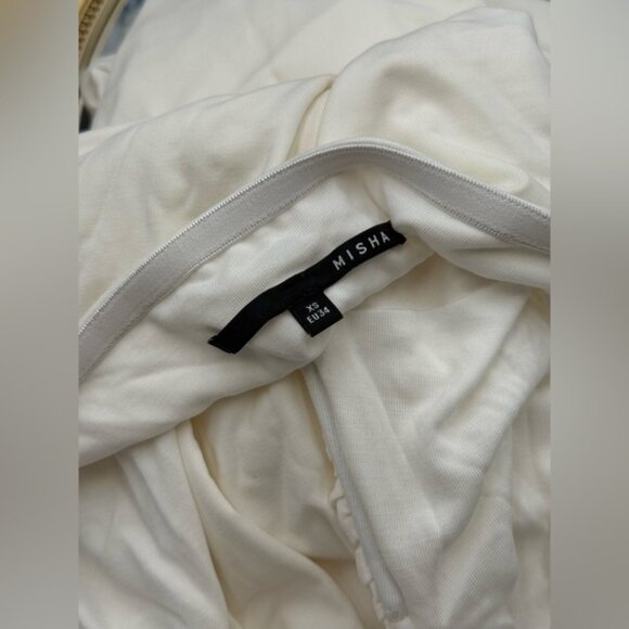 🆕 MISHA COLLECTION 🧿 NWOT The Jennifer Cupro Maxi Dress, Ivory - Sz XS - Picture 12 of 16